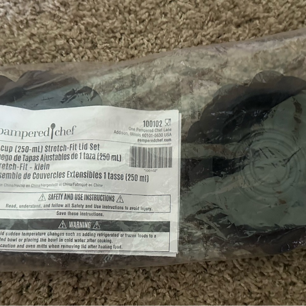 Pampered Chef Stretch-Fit Lid Set